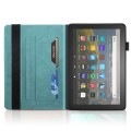 For Amazon Kindle Fire HD 10 2023 Life Tree Series Horizontal Flip Leather Tablet Case(Lake Blue)