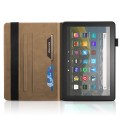 For Amazon Kindle Fire HD 10 2023 Life Tree Series Horizontal Flip Leather Tablet Case(Brown)