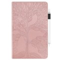 For Samsung Galaxy Tab S9+ Life Tree Series Horizontal Flip Leather Tablet Case(Rose Gold)