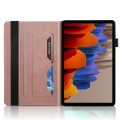 For Samsung Galaxy Tab S9+ Life Tree Series Horizontal Flip Leather Tablet Case(Rose Gold)
