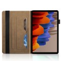 For Samsung Galaxy Tab S9+ Life Tree Series Horizontal Flip Leather Tablet Case(Brown)