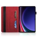 For Samsung Galaxy Tab S9 Ultra Life Tree Series Horizontal Flip Leather Tablet Case(Red)