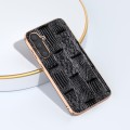 For Samsung Galaxy Z Flip5 Nano Electroplate Mahjong Texture Leather Phone Case(Black)