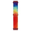 For Coros Pace 2 / Coros Apex 42mm 20mm Painted Colorful Nylon Woven Buckle Watch Band(Liquid Colorf
