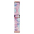For Coros Pace 2 / Coros Apex 42mm 20mm Painted Colorful Nylon Woven Buckle Watch Band(Water Fluid)