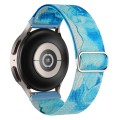 For Coros Apex Pro / Apex 46mm 22mm Painted Colorful Nylon Woven Buckle Watch Band(Ocean Blue)