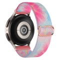 For Coros Apex Pro / Apex 46mm 22mm Painted Colorful Nylon Woven Buckle Watch Band(Flower Butterfly)