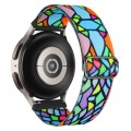 For Coros Apex Pro / Apex 46mm 22mm Painted Colorful Nylon Woven Buckle Watch Band(Geometric Rainbow