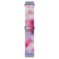 For Coros Apex Pro / Apex 46mm 22mm Painted Colorful Nylon Woven Buckle Watch Band(Purple Blue)