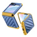 For Samsung Galaxy Z Flip5 2 in 1 Color Contrast TPU Hybrid PC Phone Case(Blue)