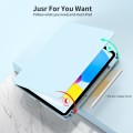 For iPad 10th Gen 10.9 2022 Acrylic 360 Rotation Detachable Leather Tablet Case(Ice Blue)
