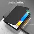 For iPad 10th Gen 10.9 2022 Acrylic 360 Rotation Detachable Leather Tablet Case(Black)