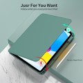 For iPad 10th Gen 10.9 2022 Acrylic 360 Rotation Detachable Leather Tablet Case(Deep Green)
