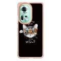 For OPPO Reno11 5G Global Electroplating Marble Dual-side IMD Phone Case(Natural Growth)
