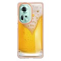 For OPPO Reno11 5G Global Electroplating Marble Dual-side IMD Phone Case(Draft Beer)