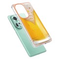 For OPPO Reno11 5G Global Electroplating Marble Dual-side IMD Phone Case(Draft Beer)