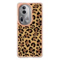 For OPPO Reno11 Pro 5G Global Electroplating Marble Dual-side IMD Phone Case(Leopard Print)