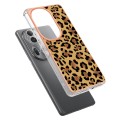 For OPPO Reno11 Pro 5G Global Electroplating Marble Dual-side IMD Phone Case(Leopard Print)