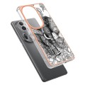 For OPPO Reno11 Pro 5G Global Electroplating Marble Dual-side IMD Phone Case(Totem Elephant)