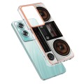 For OPPO A79 5G Global Electroplating Marble Dual-side IMD Phone Case(Retro Radio)