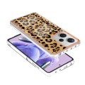 For Xiaomi Redmi Note 12 Pro+ Global Electroplating Marble Dual-side IMD Phone Case(Leopard Print)