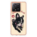 For Xiaomi 13T/13T Pro Electroplating Marble Dual-side IMD Phone Case(Lucky Dog)