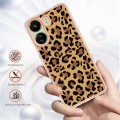 For Xiaomi Redmi 13C 4G Electroplating Marble Dual-side IMD Phone Case(Leopard Print)