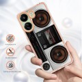 For Xiaomi Redmi 13C 4G Electroplating Marble Dual-side IMD Phone Case(Retro Radio)