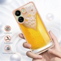 For Xiaomi Redmi 13C 4G Electroplating Marble Dual-side IMD Phone Case(Draft Beer)