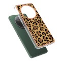 For Xiaomi Redmi A3 Electroplating Marble Dual-side IMD Phone Case(Leopard Print)