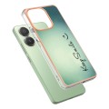 For Xiaomi Redmi Note 13 4G Global Electroplating Marble Dual-side IMD Phone Case(Smile)