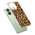For Xiaomi Redmi Note 13 4G Global Electroplating Marble Dual-side IMD Phone Case(Leopard Print)
