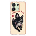 For Xiaomi Redmi Note 13 4G Global Electroplating Marble Dual-side IMD Phone Case(Lucky Dog)