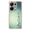 For Xiaomi Redmi Note 13 Pro 4G/Poco M6 Pro 4G Electroplating Marble Dual-side IMD Phone Case(Smile)