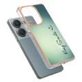 For Xiaomi Redmi Note 13 Pro 4G/Poco M6 Pro 4G Electroplating Marble Dual-side IMD Phone Case(Smile)