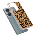 For Xiaomi Redmi Note 13 Pro 4G/Poco M6 Pro 4G Electroplating Marble Dual-side IMD Phone Case(Leopar