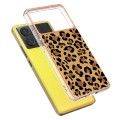 For Xiaomi Poco X6 Pro / Redmi K70E Electroplating Marble Dual-side IMD Phone Case(Leopard Print)