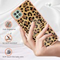 For Samsung Galaxy A22 5G US Version Electroplating Marble Dual-side IMD Phone Case(Leopard Print)