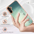 For Samsung Galaxy A34 5G Electroplating Marble Dual-side IMD Phone Case(Smile)