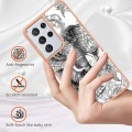 For Samsung Galaxy S21 Ultra 5G Electroplating Marble Dual-side IMD Phone Case(Totem Elephant)