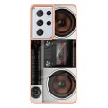 For Samsung Galaxy S21 Ultra 5G Electroplating Marble Dual-side IMD Phone Case(Retro Radio)