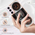 For Samsung Galaxy S22 5G Electroplating Marble Dual-side IMD Phone Case(Retro Radio)
