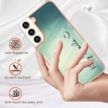 For Samsung Galaxy S22+ 5G Electroplating Marble Dual-side IMD Phone Case(Smile)