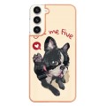 For Samsung Galaxy S22+ 5G Electroplating Marble Dual-side IMD Phone Case(Lucky Dog)