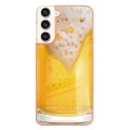 For Samsung Galaxy S22+ 5G Electroplating Marble Dual-side IMD Phone Case(Draft Beer)