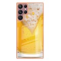 For Samsung Galaxy S22 Ultra 5G Electroplating Marble Dual-side IMD Phone Case(Draft Beer)