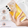 For Samsung Galaxy S23+ 5G Electroplating Marble Dual-side IMD Phone Case(Draft Beer)