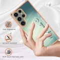 For Samsung Galaxy S23 Ultra 5G Electroplating Marble Dual-side IMD Phone Case(Smile)