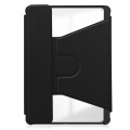 For Samsung Galaxy Tab S9 360 Rotation Transparent Smart Leather Case with Keyboard(Black)