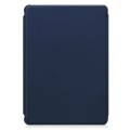 For Samsung Galaxy Tab S9 360 Rotation Transparent Smart Leather Case with Keyboard(Dark Blue)